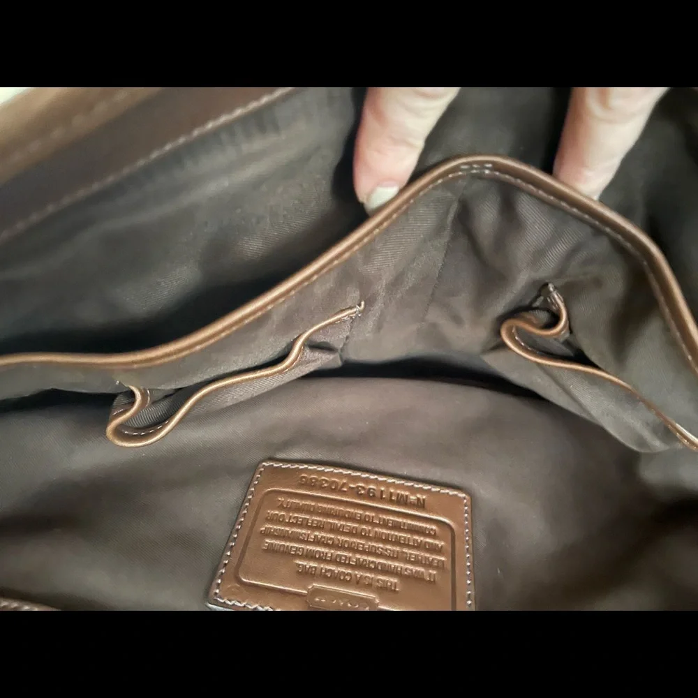 Coach Houston Med Messenger Briefcase Bag-Vintage Walnut Leather! NWT